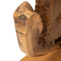 Handgemaakte teak houten sculptuur in etnische stijl Bintang Voorraad