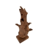 Handgemaakte etnische decoratieve sculptuur in teak Akar Korting