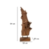 Handgemaakte etnische decoratieve sculptuur in teak Akar Keuze