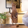 Handgemaakte etnische decoratieve sculptuur in teak Akar Verkoop