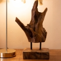 Handgemaakte etnische houten teaksculptuur Taka Verkoop