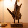 Handgemaakte etnische houten teaksculptuur Taka Verkoop