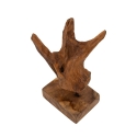 Handgemaakte etnische houten teaksculptuur Taka Korting