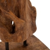 Handgemaakte etnische houten teaksculptuur Taka Kortingen