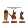 Handgemaakte etnische houten teaksculptuur Taka Keuze