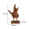 Handgemaakte etnische houten teaksculptuur Taka Model