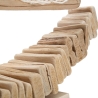 Houten zeilboot sculptuur met stoffen net 45x45x7cm Enok Keuze