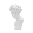 Decoratieve beeldsculptuur van witte hars mannelijk gezicht Enea Aanbod