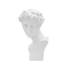 Decoratieve beeldsculptuur van witte hars mannelijk gezicht Enea Aanbod