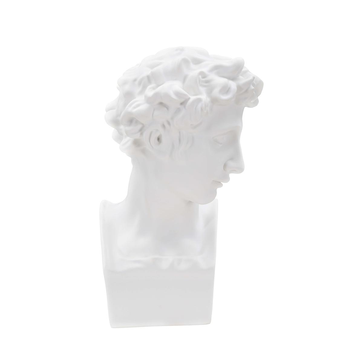 Decoratieve beeldsculptuur van witte hars mannelijk gezicht Enea Aanbieding Decoratieve beeldsculptuur van witte hars mannelijk gezicht Enea Aanbieding