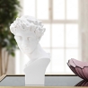 Decoratieve beeldsculptuur van witte hars mannelijk gezicht Enea Verkoop