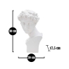 Decoratieve beeldsculptuur van witte hars mannelijk gezicht Enea Catalogus