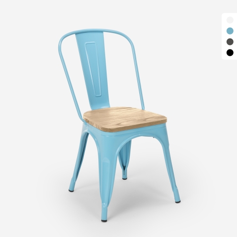 industriële stijl stoelen ontwerp keuken bar staal wood top light Aanbieding