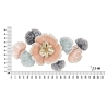 3D decoratief wandpaneel met bloemen en bladeren 93x7,5x53cm Softy Catalogus