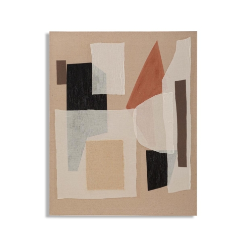 Abstract schilderij op doek boho chic stijl 100x80 cm Seyla Aanbieding