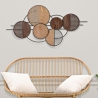 Decoratief wandpaneel hout metaal boho chic 134x69cm Woody Verkoop