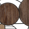 Decoratief wandpaneel hout metaal boho chic 134x69cm Woody Kortingen