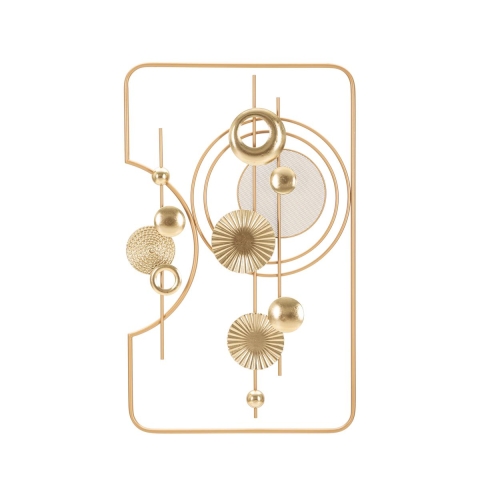 Goudkleurig 3D metalen wandpaneel 80x49,5 cm Goldy Aanbieding