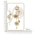 Goudkleurig 3D metalen wandpaneel 80x49,5 cm Goldy Kortingen