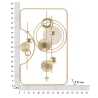 Goudkleurig 3D metalen wandpaneel 80x49,5 cm Goldy Kortingen