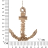 Houten wanddecoratie in de vorm van een anker 46x39 cm Nature Catalogus