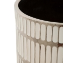 Set van 2 witte keramische vazen met zilverdecoratie Ray Kortingen