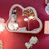 Wandspiegel in de vorm van een wolk met fluwelen lijst 90x60cm Cloud Verkoop