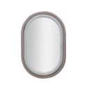 Ovale wandspiegel met grijze fluwelen lijst 90x60x4cm Antony Aanbieding