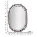 Ovale wandspiegel met grijze fluwelen lijst 90x60x4cm Antony Catalogus