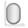 Ovale wandspiegel met grijze fluwelen lijst 90x60x4cm Antony Catalogus