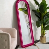 Wandspiegel met gebogen stoffen lijst 160x60x4 cm Cloe Verkoop
