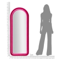 Wandspiegel met gebogen stoffen lijst 160x60x4 cm Cloe Kosten