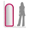 Wandspiegel met gebogen stoffen lijst 160x60x4 cm Cloe Kosten