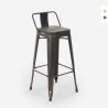 Industrieel design krukje Brush Top van metaal en hout Prijs