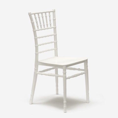 Witte stoel Chiavarina in vintage stijl Aanbieding