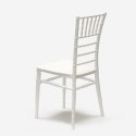 Set van 20 witte vintage stoelen Chiavarina Model