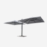 Dubbele aluminium tuinparasol 3x3m voor thuis en horeca Oslo Korting