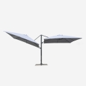 Dubbele aluminium tuinparasol 3x3m voor thuis en horeca Oslo Catalogus