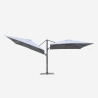 Dubbele aluminium tuinparasol 3x3m voor thuis en horeca Oslo Catalogus