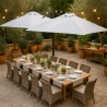 Dubbele aluminium tuinparasol 3x3m voor thuis en horeca Oslo Karakteristieken