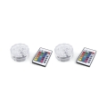 Set van 2 LED-spots waterdicht met afstandsbediening Ø 6,9x2,8 cm Virel Aanbieding
