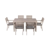 Buitentafel + 6 tuinstoelen van aluminium met kussens Ibiza Aanbod