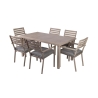 Buitentafel + 6 tuinstoelen van aluminium met kussens Ibiza Aanbieding