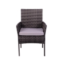 Tuinset in rattan met bank, 2 fauteuils en glazen tafelblad Rodi Korting