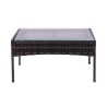 Tuinset in rattan met bank, 2 fauteuils en glazen tafelblad Rodi Catalogus