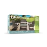 Tuinset in rattan met bank, 2 fauteuils en glazen tafelblad Rodi Keuze