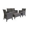 Tuinset met 2-zitsbank, fauteuils en tafeltje in rattan-look Malaga Catalogus