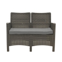 Tuinset met 2-zitsbank, fauteuils en tafeltje in rattan-look Malaga Karakteristieken