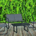 Tuinset voor 4 personen met glazen tafelblad Saint Tropez Aanbod