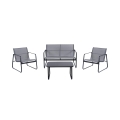 Tuinset voor 4 personen met glazen tafelblad Saint Tropez Aanbieding